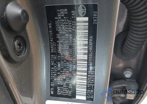 2007 Toyota Avalon Limited from USA, damaged, VIN 4T1BK36B37U232619